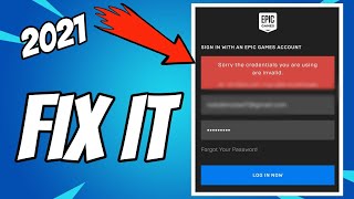 How to fix sorry the credentials you are using are invalid on epic games launcher [upl. by Epul]