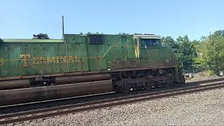 NS 1072 leads an intermodal train in Wernersville PA 25P [upl. by Holms]