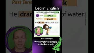 Past Tense of DRINK in English ✅ English Pronunciation of DRANK  Learn English Irregular Verbs [upl. by Yenittirb]