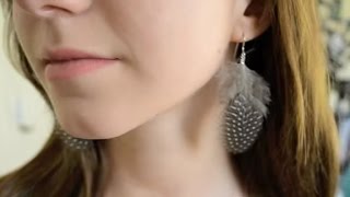 Feather Earrings Tutorial  DIY Jewelry Making [upl. by Kleiman]