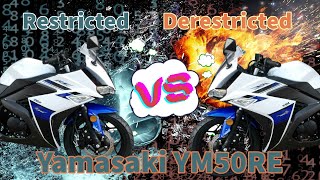 Restricted Vs DeRestricted Yamasaki YM50RE [upl. by Petulia222]