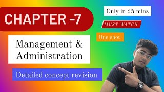 Detailed Concept Revision Chapter  7  Management and administration  CA Inter Law  NOV 23 [upl. by Barina476]