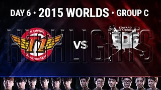 SKT vs EDG Highlights  2015 LoL World Championship S5 Group C D6G1  SKT T1 vs EDWARD GAMING [upl. by Omrellig]