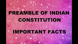 PREAMBLE OF INDIAN CONSTITUTION  IN TAMIL IMPORTANT FACTS WITH SHORT NOTES IndianPolity [upl. by Naihtniroc]