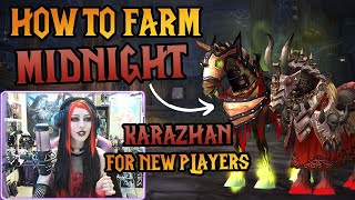 How to Solo Run Karazhan Fiery Warhorse amp Midnight Mount🔥New Player Guide Step by Step Walkthrough [upl. by Aibos]