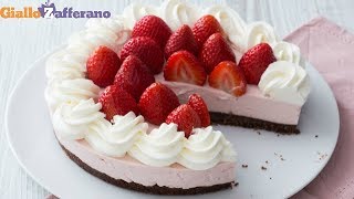 CHEESECAKE ALLE FRAGOLE  Ricetta in 1 minuto [upl. by Anurag948]