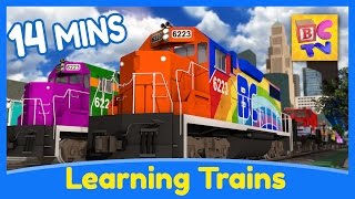 Learn the Alphabet Colors Shapes amp Numbers  Learning Train Cartoons for Kids [upl. by Nilyam]