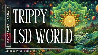 4K UHD Trippy AI Visuals  Psychedelic Meditation Music for Acid Trips [upl. by Anayhd]