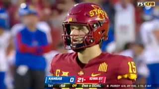 2021  Iowa State vs Kansas  Brock Purdy 4 TDs  NCAA Football  10022021 [upl. by Silvanus]