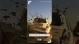 Dashcam footage shows car crashing into Oklahoma state trooper during traffic stop [upl. by Shulins]