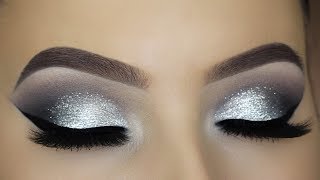 Classic Silver Glitter Eye Makeup Tutorial [upl. by Chet93]