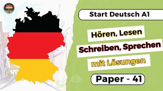 Goethe Zertifikat A1  Paper  41  Hören Lesen Schreiben Sprechen with Answers [upl. by Nathanoj761]