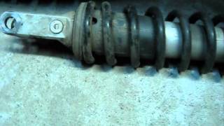 KLR650  Rear Shock Removal  1of3 [upl. by Lalise]