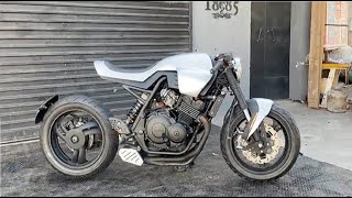 Honda CB400 ★ Cafe Racer Build TIME LAPSE  From the Beginning [upl. by Etteloc]