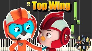 Top Wing Theme Piano Tutorial [upl. by Nylrehs]