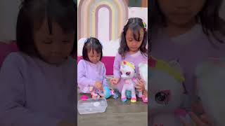 Alea amp Jihan lagi happy banget nih main boneka Kindi Kids seri terbaru dari toyspedia ✨ [upl. by Aihsiyt]