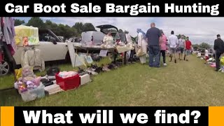 Car Boot Sale Bargain Hunting  GoPro Footage  What will we find [upl. by Kerrin]