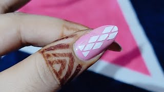 easy and beautiful nail art without tool 🥰 step by step tutorial for beginners 🤗 [upl. by Essirehs]