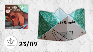 2309  Crown  Easy ORIGAMI Calendar 2024 [upl. by Pinelli]