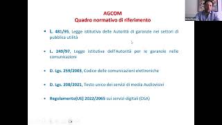 AGCOM Funzionamento e Competenze [upl. by Nanerb]