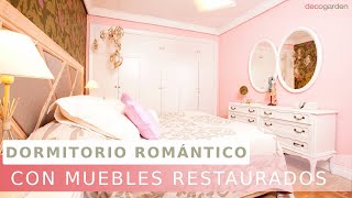 Dormitorio romántico con MUEBLES restaurados y detalles en rosa  Decogarden [upl. by Noivart176]