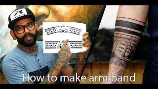 How to make Arm Band  Tattoo Tutorial  Part  9 [upl. by Rebel]