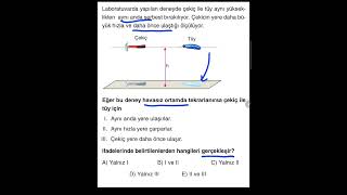 serbest düşme çekiç tüy ayt fizik [upl. by Omero]