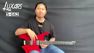 Luxars headless electric guitar SG62 Demo by chris [upl. by Sherer416]