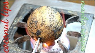 নারকেল কোড়ানোর সহজ পদ্ধতি  Narikel Kuranur upay  Coconut Grating Tips  How To Coconut open [upl. by Asillam608]