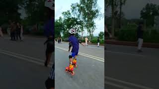 Dhaka skating club skatinggirl skater roadskating skating park skate bdskating funny [upl. by Atekihs]