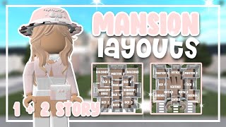 1 amp 2 Story Bloxburg Family Mansion Layouts No Large Plot  Roblox [upl. by Tanitansy221]