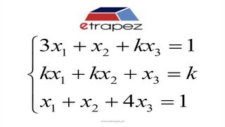 Układ równań z parametrem metoda Gaussa [upl. by Erodavlas]