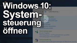 Windows 10 Systemsteuerung öffnen ✓ [upl. by Dannon]