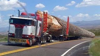 Extremely Dangerous Oversize Logs Truck Famous Wood Processing Mill amp Manufacturing Cable Drum [upl. by Gilly771]