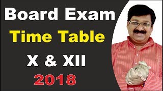 Board scheme  Board Exam Time Table  Board Exam 2018  Board Time table 2018 [upl. by Yoshio]