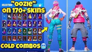 NEW quotOOZIEquot BACK BLING Showcased With 170 SKINS Fortnite Battle Royale BEST OOZIE COMBOS [upl. by Tallu179]