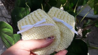 Guantes para Bebé a crochet Tutorial ❤ [upl. by Kcirdnekal334]