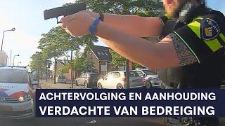 Politie  Verdachte van bedreiging met een vuurwapen  Achtervolging  Landelijke Eenheid [upl. by Acemaj97]