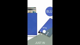 Rfid Credit Card Holder Metal Thin Slim Smart Wallet Men Women Wallets Pop Up Minimalist Small Bl [upl. by Ttej646]