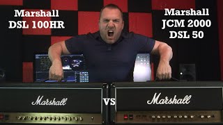 Marshall DSL 100HR vs Marshall JCM 2000 DSL 50 High Gain Amp Shootout [upl. by Renato]