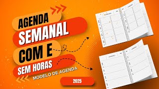 Agenda Semanal 2025 para imprimir com e sem horas [upl. by Richela]