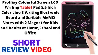 Proffisy Colourful Screen LCD Writing Tablet Pad 85 Inch Review  TECH  Gadgets  shorts [upl. by Aniar]