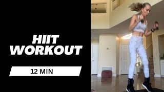 12 min HIIT  at home with dumbbell and ankle weights Series 73 Fourtwofitness [upl. by Dinesh]