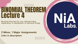 Binomial Theorem Lecture 4 Binomial Theorem for Any Rational Index  JEE Mathematics [upl. by Walkling]