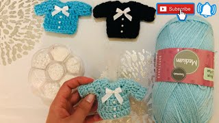 comment faire top de porte dragée fait main en crochet pour baptême de petit garçon [upl. by Greysun288]