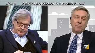 Nuovo scontro Sgarbi vs Barbacetto quotNella Prima Repubblica ceri e dicevi solo stronzatequot [upl. by Adnyl]