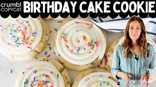 Crumbl Birthday Cake Cookie Copycat Recipe [upl. by Franzoni828]