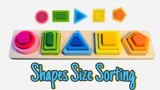 Shapes Colour And Size Sorting Activity For Toddler  Preschool Learning Video [upl. by Marya297]