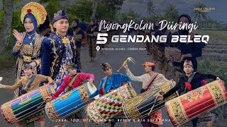 WOW❗️NYONGKOLAN DENGAN BARISAN TERPANJANG  DI IRINGI 5 KESENIAN GENDANG BELEQ [upl. by Eilram]