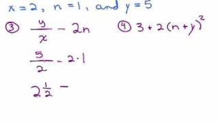 Evaluating Algebraic Expressions 1 [upl. by Eirhtug]